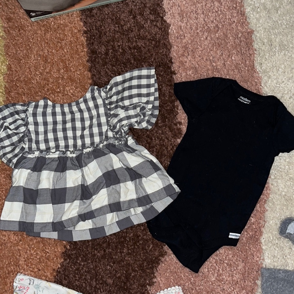 Onesie and checkered top